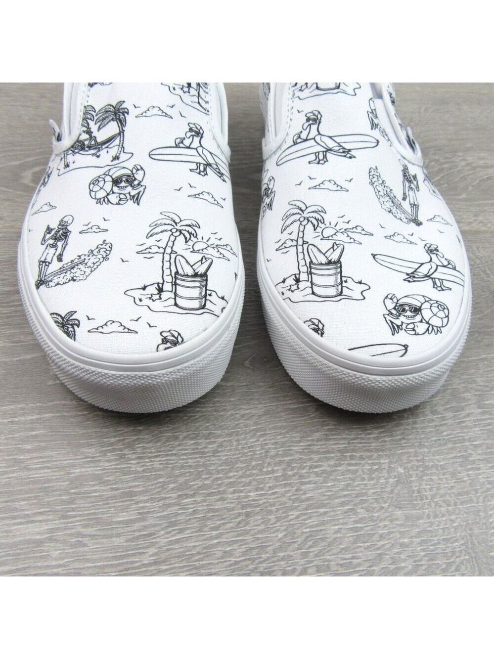 Vans Classic Slip On Low Tide True White Shoes Men's Size 9.5 NEW - Picture 5 of 14